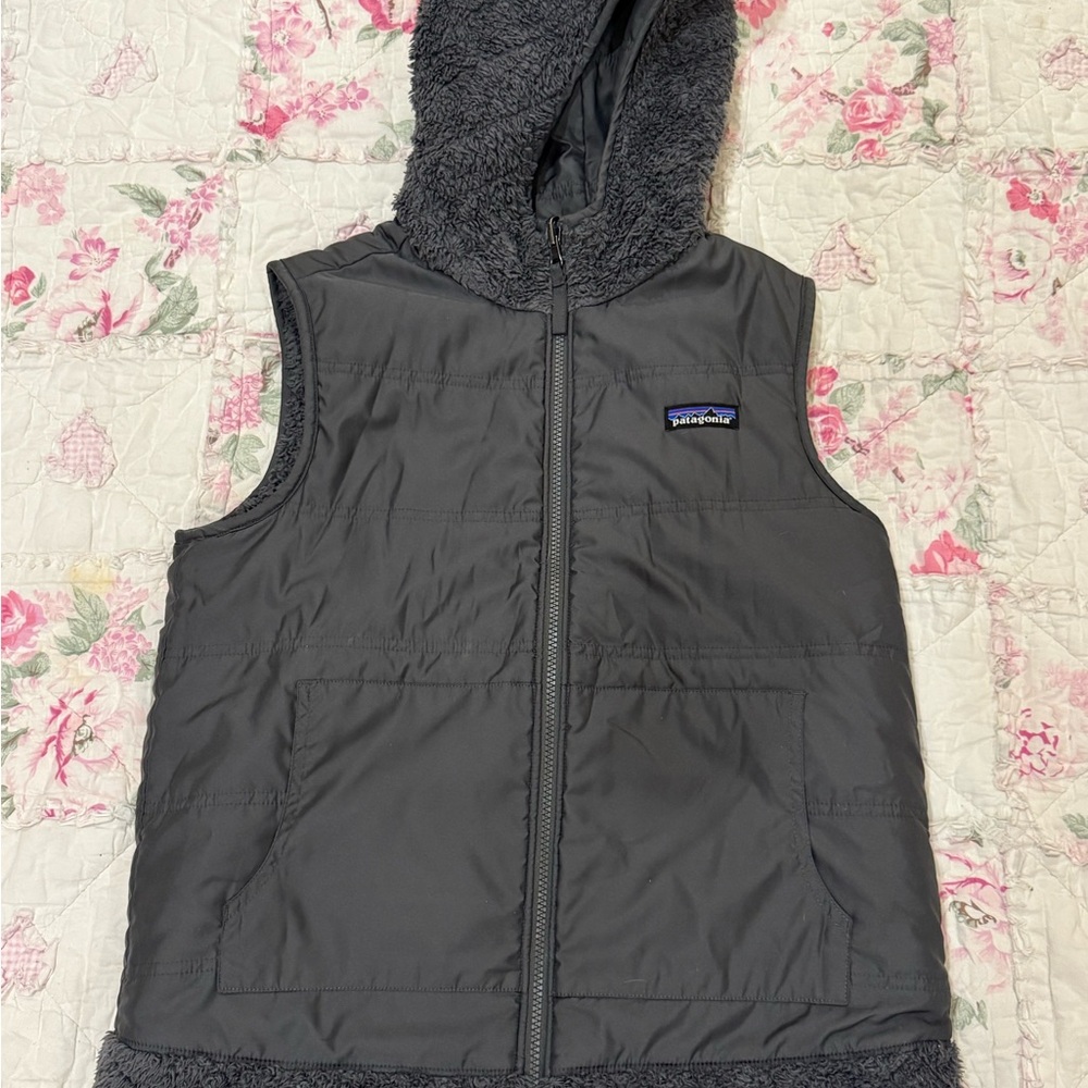 Patagonia Gray Hooded Vest